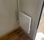 Sozialcontainer 17 m² + Büro + Toilette, goldene Eiche – Bild 3