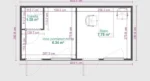 Sozialcontainer 17 m² + Büro + Toilette, goldene Eiche – Bild 5