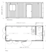 20 Fuß Bürocontainer mit Küche und Toilette – Bild 6